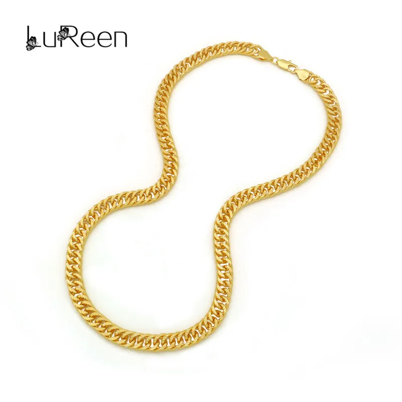LuReen Miami Cuban Link Chain Necklace Men Gold Color Long Chain Necklace Bracelet Set 24inch Fashion Statement Jewelry
LuReen Miami Cuban Link Chain Necklace Men Gold Color Long Chain Necklace Bracelet Set 24inch Fashion Statement Jewelry