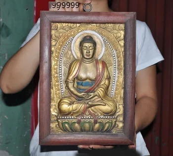 wedding decoration 12" Tibet Buddhism Old wood Hand carved Sakyamuni Shakyamuni Amitabha hanging
wedding decoration 12" Tibet Buddhism Old wood Hand carved Sakyamuni Shakyamuni Amitabha hanging
