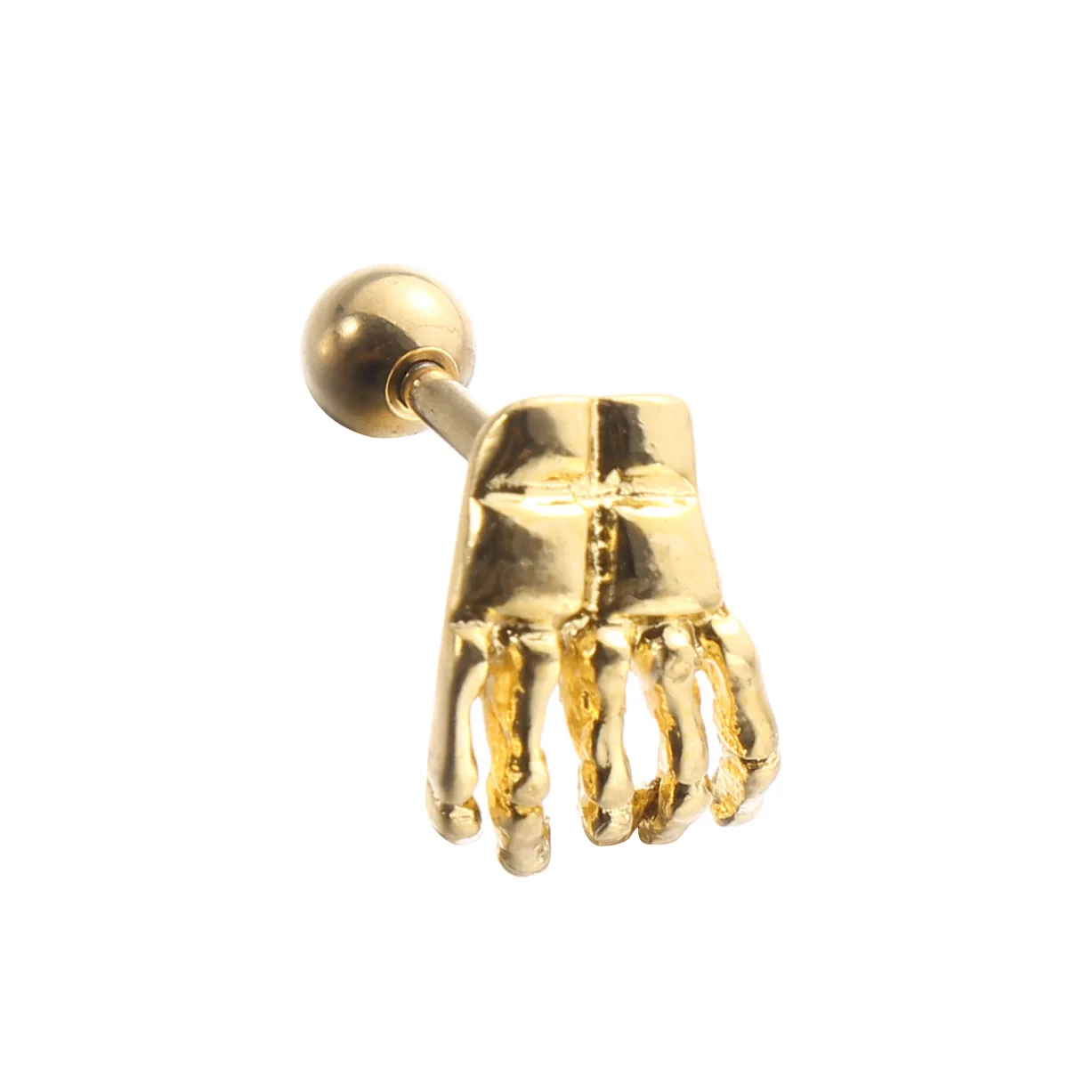 Fashion Cool Punk Style Ghost Hand Shape Stud Earrings Body Piercing Jewelry (Gold) | Украшения и аксессуары