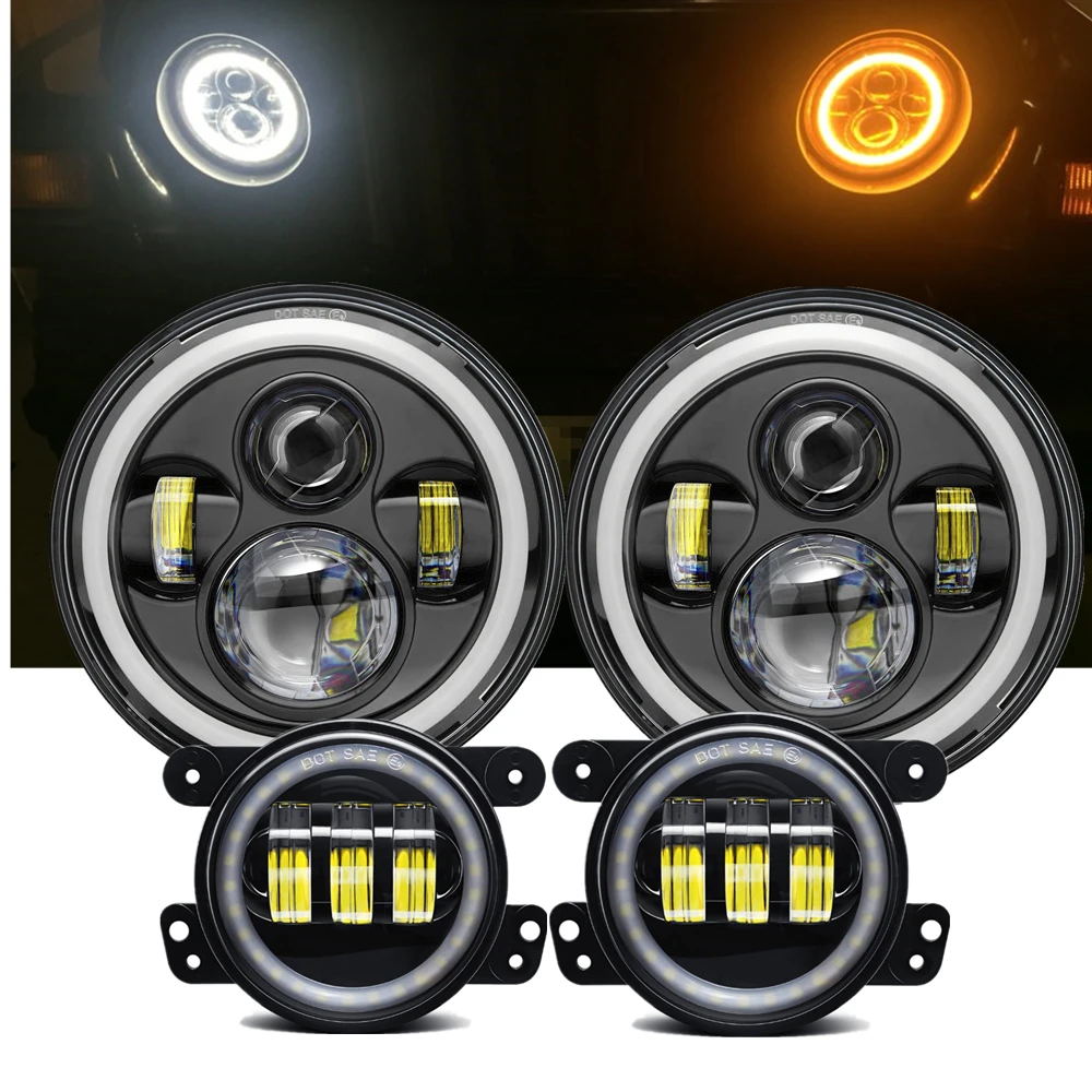 Car Accessories 2pc 80W 7 Inch Led Headlight With 30W 4 Inch Led Fog Lights For Jeep Wrangler JK 2007-2017 2011 2012
Car Accessories 2pc 80W 7 Inch Led Headlight With 30W 4 Inch Led Fog Lights For Jeep Wrangler JK 2007-2017 2011 2012
