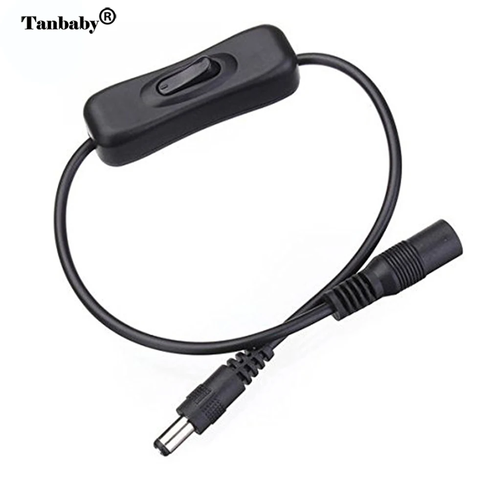 Tanbaby 5.5*2.1mm DC Power plug connector Switch on/off Black or White switch cable cord for 5050 3528 single color strip light
Tanbaby 5.5*2.1mm DC Power plug connector Switch on/off Black or White switch cable cord for 5050 3528 single color strip light
