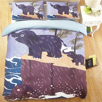 Personality cartoon elephant Bedding Set Elephant Tree Black Printed Cover Set Soft Bedspread Twin Queen King
Personality cartoon elephant Bedding Set Elephant Tree Black Printed Cover Set Soft Bedspread Twin Queen King