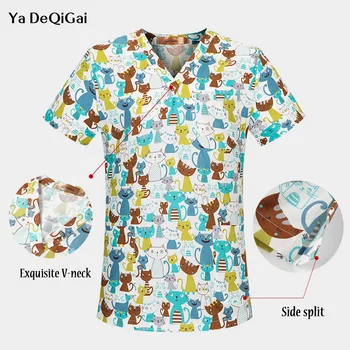 Pet Nurse doctor set tops cap Unisex Medical nursing scrubs uniform Cartoon printing Dentistry work clothes Beauty salon uniform
Pet Nurse doctor set tops cap Unisex Medical nursing scrubs uniform Cartoon printing Dentistry work clothes Beauty salon uniform