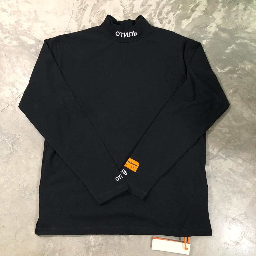 Best Quality Heron Preston Men Women Turtleneck Collar Embroidery T shirt Pullover Hiphop 1:1 Fashion Long Sleeve Cotton T shirt
Best Quality Heron Preston Men Women Turtleneck Collar Embroidery T shirt Pullover Hiphop 1:1 Fashion Long Sleeve Cotton T shirt