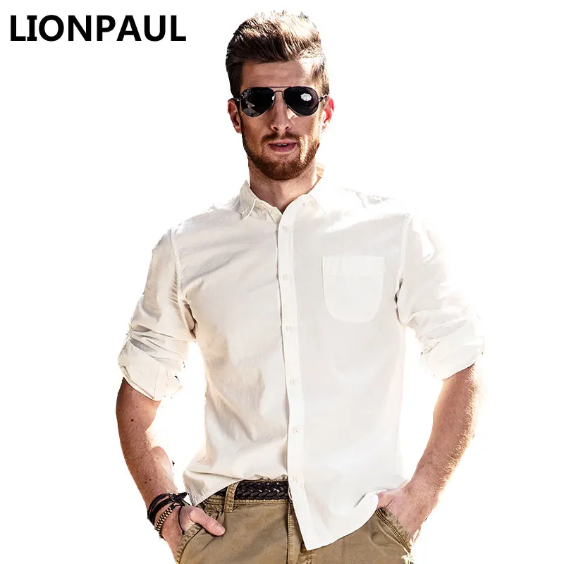 LIONPAUL Men's Shirts 2017 Autumn New Arrival High Quality British Style Casual Long Sleeve Solid Male Business Slim Fit Shirt
LIONPAUL Men's Shirts 2017 Autumn New Arrival High Quality British Style Casual Long Sleeve Solid Male Business Slim Fit Shirt