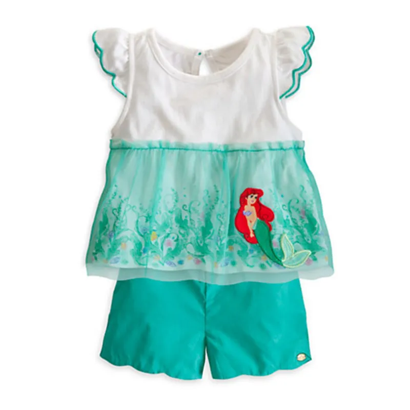 The Little Mermaid Ariel Green Girls Clothing Sets Kids Tops + Pants Two Piece Set Baby Girl Summer Clothes Children Clothing
The Little Mermaid Ariel Green Girls Clothing Sets Kids Tops + Pants Two Piece Set Baby Girl Summer Clothes Children Clothing