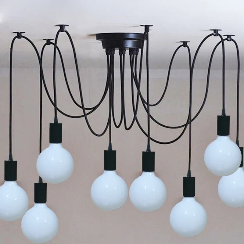 Vintage Edison E27 Bulb Light Chandelier Loft Antique Adjustable DIY Art Ceiling Lamp Fixture Light For living room pendant
Vintage Edison E27 Bulb Light Chandelier Loft Antique Adjustable DIY Art Ceiling Lamp Fixture Light For living room pendant
