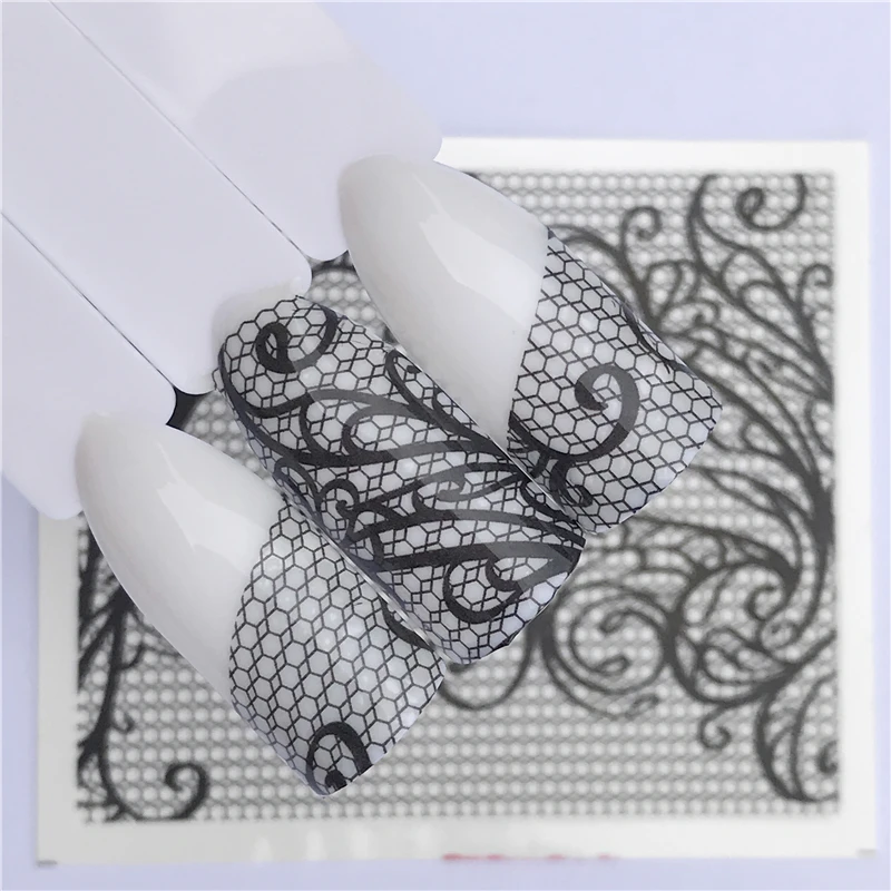 LCJ Beauty DIY Black Lace Flower Sticker Nail Art Decals for Women Tips Water Transfer Accessory
LCJ Beauty DIY Black Lace Flower Sticker Nail Art Decals for Women Tips Water Transfer Accessory