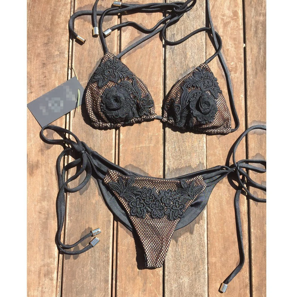 Embroidery Floral Swimsuit Women Push-up Padded Lace floral Bandage Bikini Set Swimsuit Swimwear Bathing
Embroidery Floral Swimsuit Women Push-up Padded Lace floral Bandage Bikini Set Swimsuit Swimwear Bathing