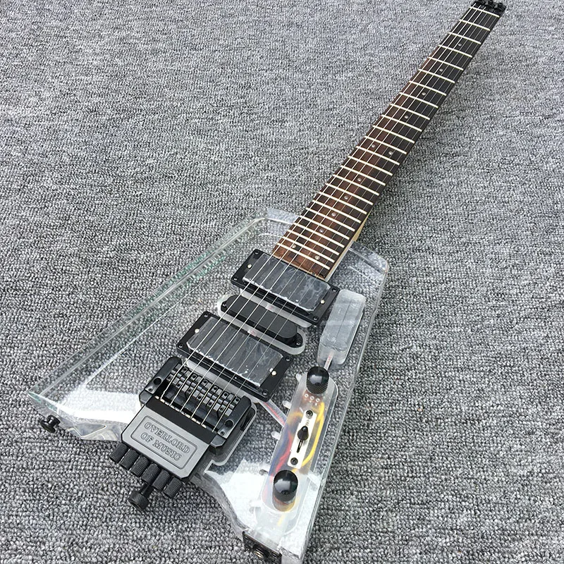 Acrylic Headless electric guitar,Blue LED with Rosewood fretboard,free shipping!
Acrylic Headless electric guitar,Blue LED with Rosewood fretboard,free shipping!