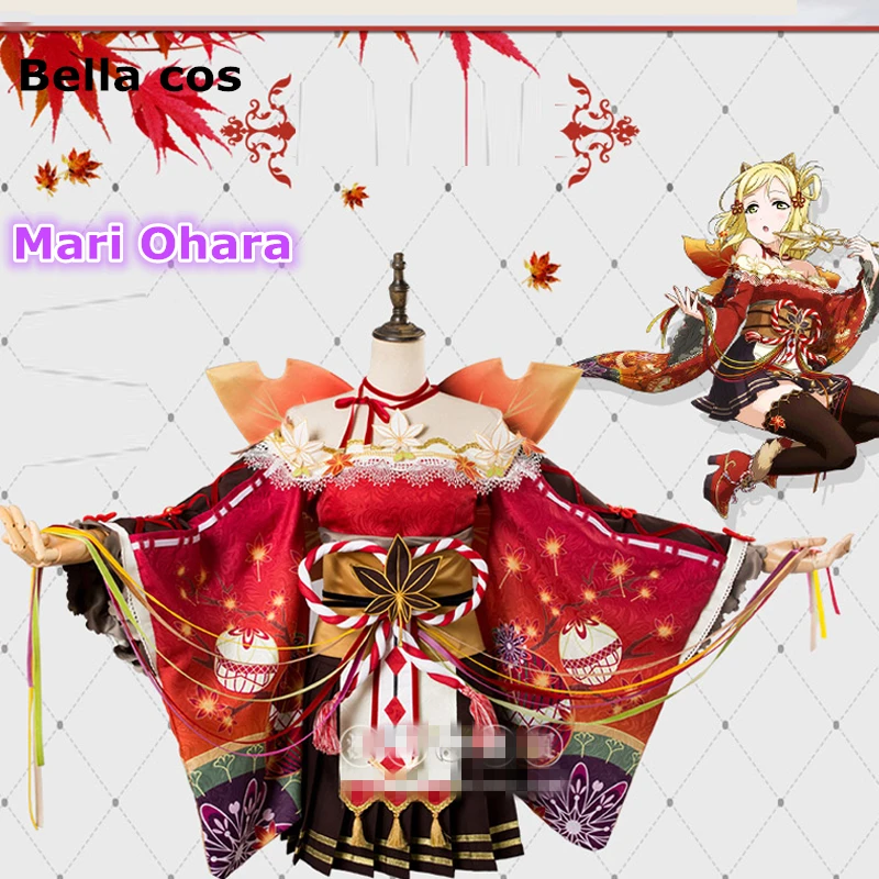 Lovelive sunshine Aqours Red Maple leafs Mari Ohara cosplay costume Kimono dress Halloween Carnival Amine outfits cos nice-wing
Lovelive sunshine Aqours Red Maple leafs Mari Ohara cosplay costume Kimono dress Halloween Carnival Amine outfits cos nice-wing