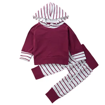 Baby Kids Clothes Sets Red Hoodies Stripe Stitching Tops Sweater+Stripe Pants Cute Bebe Kids Children Clothes Suits
Baby Kids Clothes Sets Red Hoodies Stripe Stitching Tops Sweater+Stripe Pants Cute Bebe Kids Children Clothes Suits