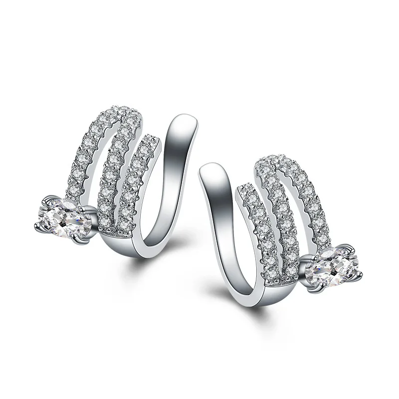 Simple Easy Match Clip Earrings Silver Color for Women Zircon Jewelry Wholesale SJ110715 ZK30
Simple Easy Match Clip Earrings Silver Color for Women Zircon Jewelry Wholesale SJ110715 ZK30