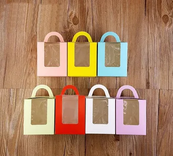 200pcs/lot 9.5*9.5*11cm Colorful pink blue Simple Cupcake box With Handle single cupcake boxes With Window pudding
200pcs/lot 9.5*9.5*11cm Colorful pink blue Simple Cupcake box With Handle single cupcake boxes With Window pudding