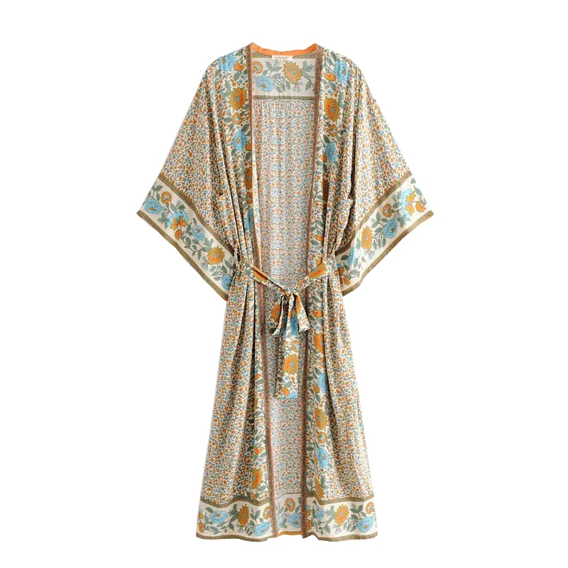 GYPSY Boho Chic Summer Vintage Floral Print Sashes Kimono Women Fashion Loose Cardigan Long Beach Blouses Shirts Blusas Mujer
GYPSY Boho Chic Summer Vintage Floral Print Sashes Kimono Women Fashion Loose Cardigan Long Beach Blouses Shirts Blusas Mujer