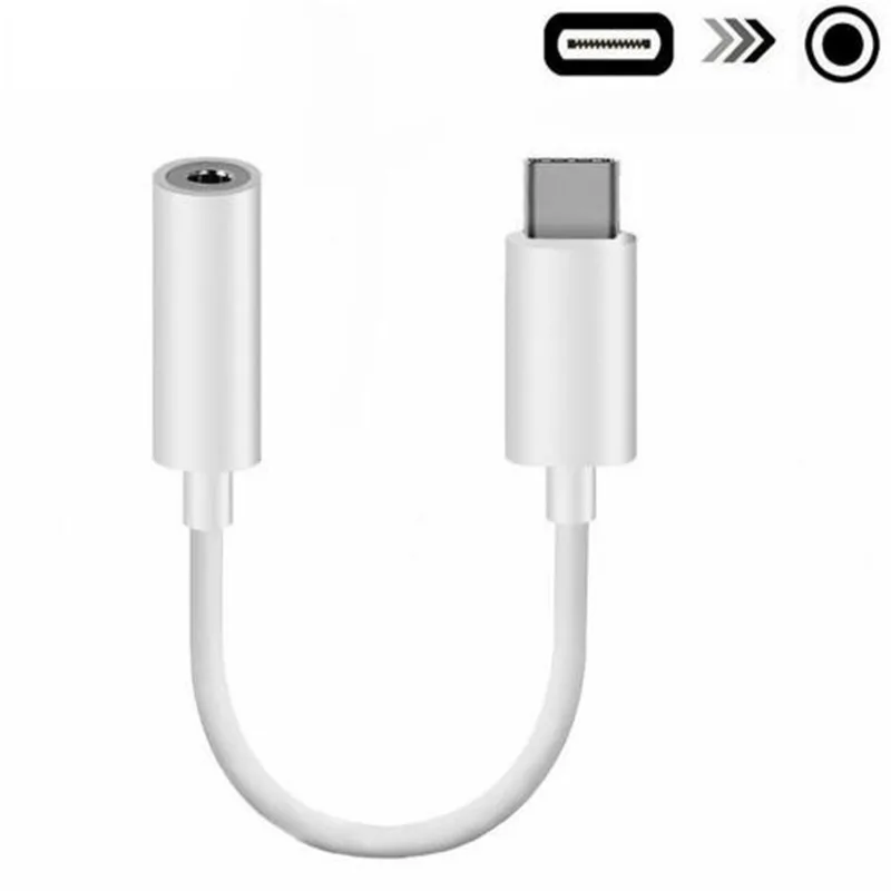 USB Type-C to 3.5mm Audio cable Earphone Headphone Adapter Type C USB C to 3.5 AUX Cable for Xiaomi 6 Letv 2 pro USB-C