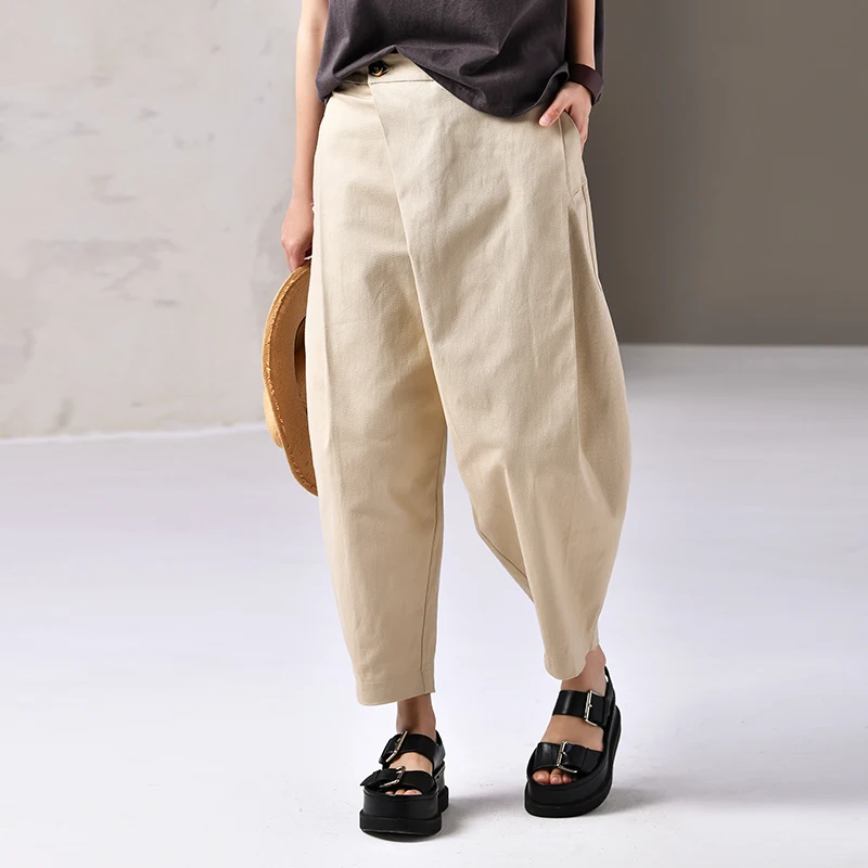 K5058 Literature and art big size joker pure color seven points casual pants cotton bomb radish pants
K5058 Literature and art big size joker pure color seven points casual pants cotton bomb radish pants