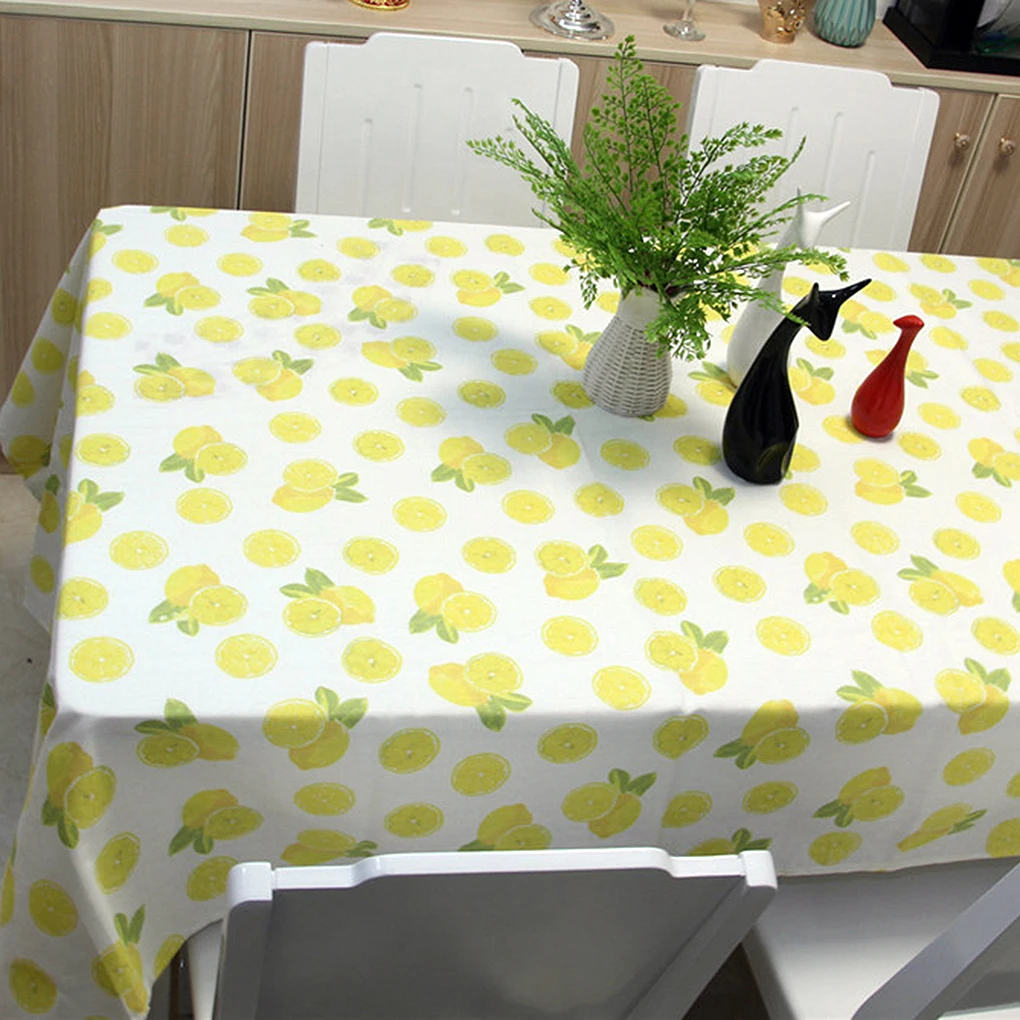 140x180cm Yellow Lemon Pattern Tablecloth Cotton Linen Fabrics Rectangle Table Cloth Cover
140x180cm Yellow Lemon Pattern Tablecloth Cotton Linen Fabrics Rectangle Table Cloth Cover