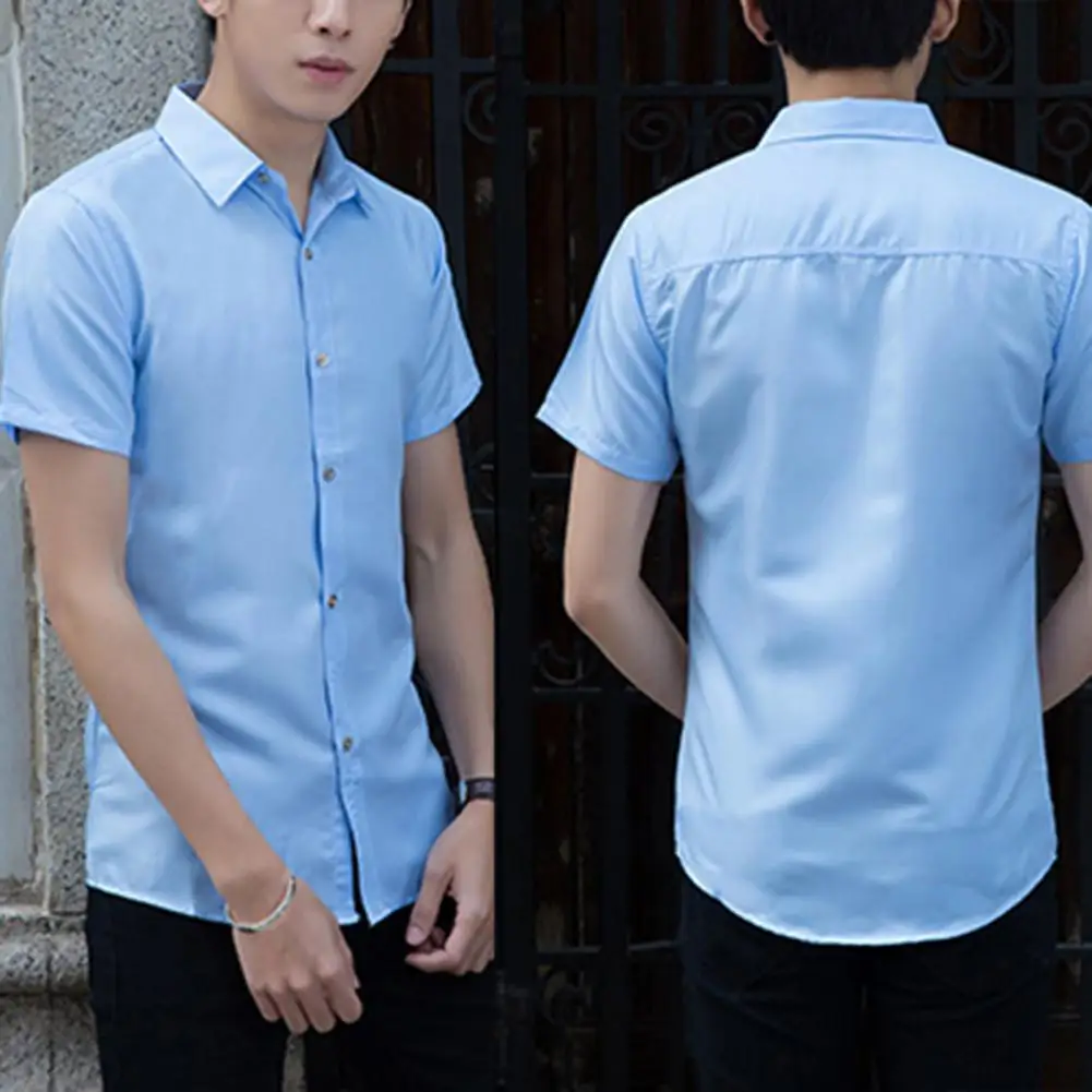 HobbyLane Men Fashion Short-sleeved Shirts Solid Color No Ironing Business Attire Slim Tops
HobbyLane Men Fashion Short-sleeved Shirts Solid Color No Ironing Business Attire Slim Tops