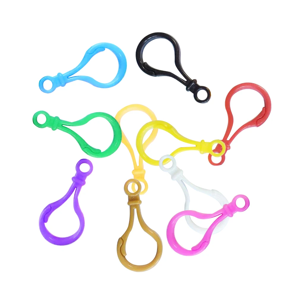 10 Pieces Assorted Color Plastic Lobster Clasp Snap Hooks Jewelry Findings for Dolls Hanging
