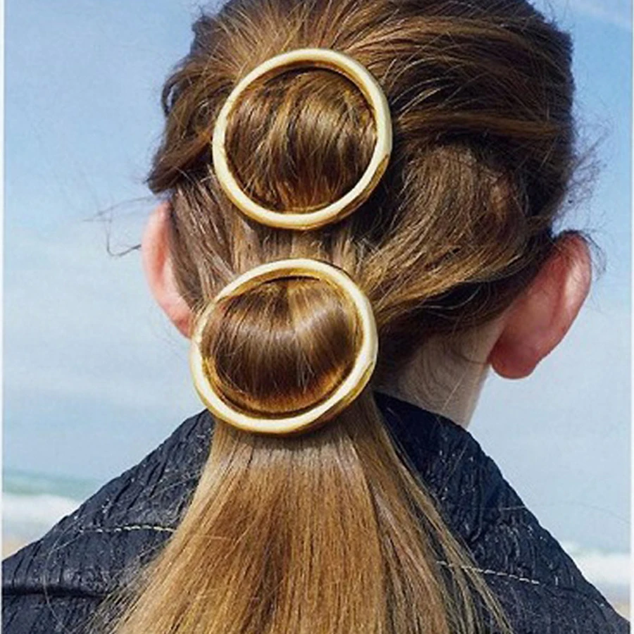 Haimeikang Women Girl Hairpin Fashion Jewelry Gold Color Hollow Round Circle Hair Clip Barrette Wedding Party Hair Accessories
Haimeikang Women Girl Hairpin Fashion Jewelry Gold Color Hollow Round Circle Hair Clip Barrette Wedding Party Hair Accessories