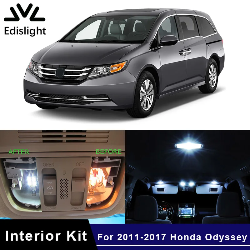 Edislight 15Pcs White Ice Blue Canbus LED Lamp Car Bulbs Interior Package Kit For 2011-2017 Honda Odyssey Map Dome Door Light
Edislight 15Pcs White Ice Blue Canbus LED Lamp Car Bulbs Interior Package Kit For 2011-2017 Honda Odyssey Map Dome Door Light