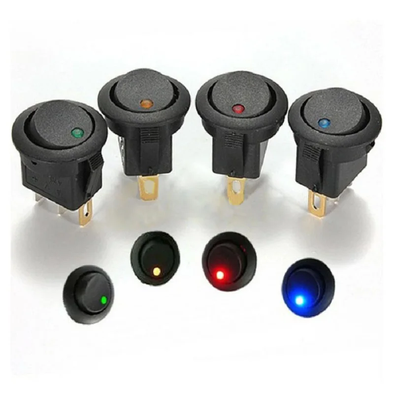 5Pcs 12V DC Waterproof Round Rocker Switch Dot Dash Car Van Boat LED Illuminated Light Toggle Switch ON/OFF Black Button
5Pcs 12V DC Waterproof Round Rocker Switch Dot Dash Car Van Boat LED Illuminated Light Toggle Switch ON/OFF Black Button