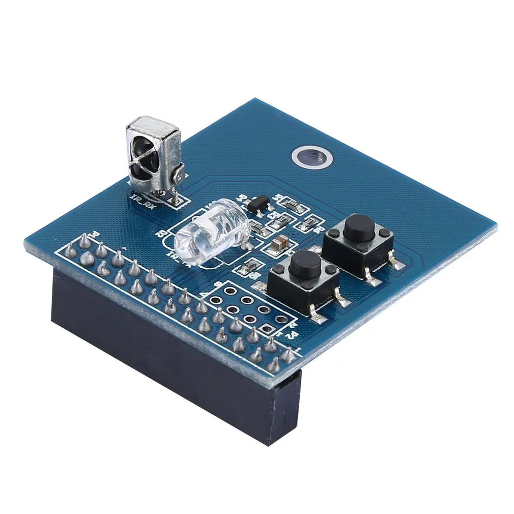 38KHz IR Infrared Control Expansion Board Receiver Transmitter Transceiver Shield DIY Double IR Emitter For Raspberry Pi
38KHz IR Infrared Control Expansion Board Receiver Transmitter Transceiver Shield DIY Double IR Emitter For Raspberry Pi
