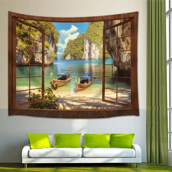 Ocean Scene Tapestry Summer Scene Thailand Island Long Tail Boat Wall Hanging Blanket for Bedroom Living Room Dorm 80X60Inches
Ocean Scene Tapestry Summer Scene Thailand Island Long Tail Boat Wall Hanging Blanket for Bedroom Living Room Dorm 80X60Inches
