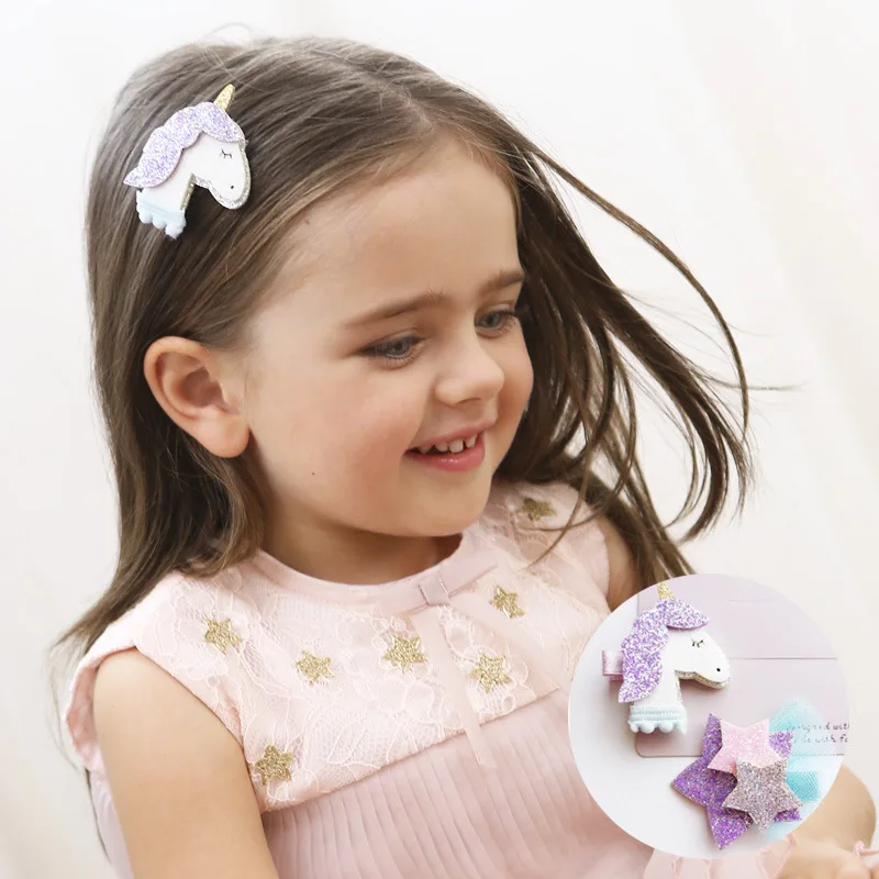 2" Boutique Unicorn Glitter Girls Hair Clips Felt Unicorn Hairgrips Baby Girls Cute Stars Hair Clip Kids Hair Accessories
2" Boutique Unicorn Glitter Girls Hair Clips Felt Unicorn Hairgrips Baby Girls Cute Stars Hair Clip Kids Hair Accessories