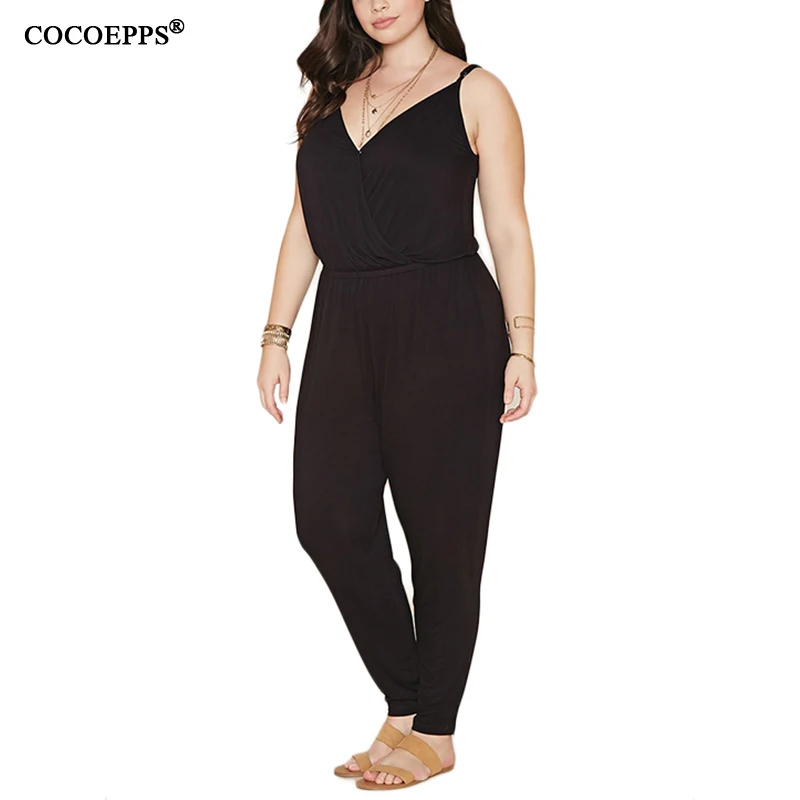 Rompers Womens Jumpsuit 2019 Summer Style Rompers Womens Jumpsuit Solid Plus Size Women Clothing 4XL 5XL 6XL Combinaison femme
Rompers Womens Jumpsuit 2019 Summer Style Rompers Womens Jumpsuit Solid Plus Size Women Clothing 4XL 5XL 6XL Combinaison femme