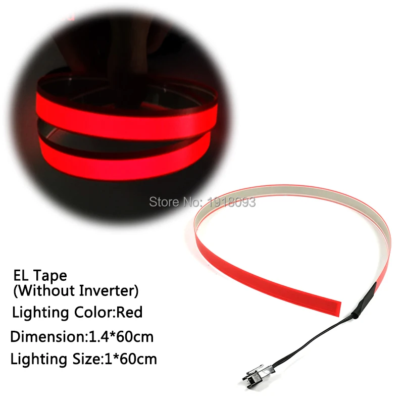 Red EL Strip not include Driver 60*1cm EL Glowing Tape DIY Material LED Strip for Event Party Decoration
Red EL Strip not include Driver 60*1cm EL Glowing Tape DIY Material LED Strip for Event Party Decoration