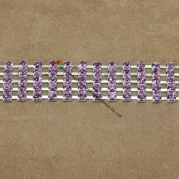 1 yard 5 Rows 2cm Lt Amethyst Rhinestone Cup Chain Crystal Diamante Applique Trim DIY Browbands Garment Wedding Dress Decoration
1 yard 5 Rows 2cm Lt Amethyst Rhinestone Cup Chain Crystal Diamante Applique Trim DIY Browbands Garment Wedding Dress Decoration