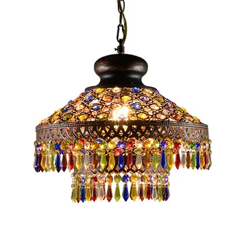 HAIXIANG Mediterranean Style Colorful Chandelier Iron Crystal Light Restaurant Aisle Bar Lamp Decoration Lighting LED E27 Bulb
HAIXIANG Mediterranean Style Colorful Chandelier Iron Crystal Light Restaurant Aisle Bar Lamp Decoration Lighting LED E27 Bulb