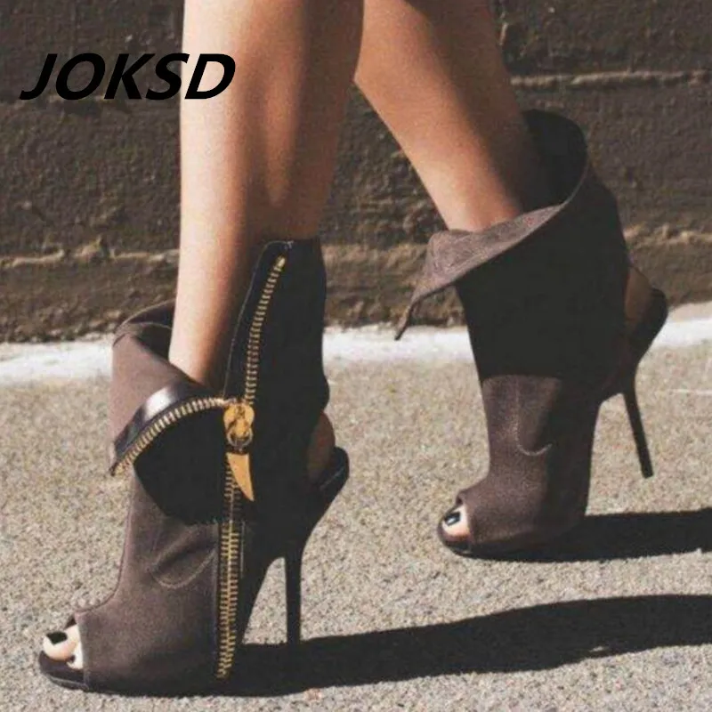 Women Sexy Ankle Boots Lapel Front Open Stilettos fish mouth Pumps Peep Toe Chelsea Woman Ankle Boots Gladiator Sandals L172
Women Sexy Ankle Boots Lapel Front Open Stilettos fish mouth Pumps Peep Toe Chelsea Woman Ankle Boots Gladiator Sandals L172