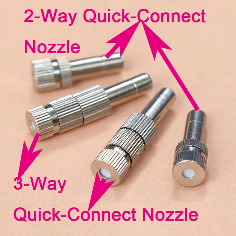0.2-0.8mm 6MM 3-Way Quick plug connection , Stainless Steel Fog Mist Nozzle ,Anti Drip fine atomizing fog misting spray nozzle
0.2-0.8mm 6MM 3-Way Quick plug connection , Stainless Steel Fog Mist Nozzle ,Anti Drip fine atomizing fog misting spray nozzle