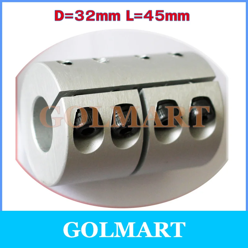 1pc clamping rigid Coupling aluminum for Engraving machine shaft coupler bore diameter D32 L45 6.35/8/10/12/12.7/14/15/16mm
1pc clamping rigid Coupling aluminum for Engraving machine shaft coupler bore diameter D32 L45 6.35/8/10/12/12.7/14/15/16mm