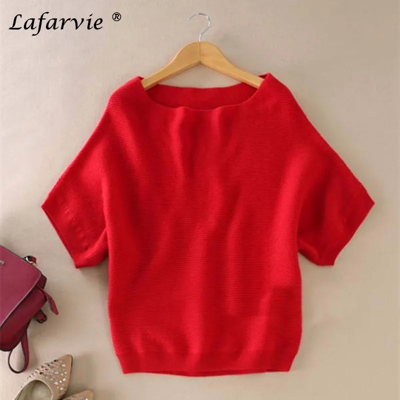 Lafarvie Quality Cashmere Blended Knitted Sweater Women Tops Slash Neck Half Sleeve Casual Loose Female Pullover Jumper Pull
Lafarvie Quality Cashmere Blended Knitted Sweater Women Tops Slash Neck Half Sleeve Casual Loose Female Pullover Jumper Pull