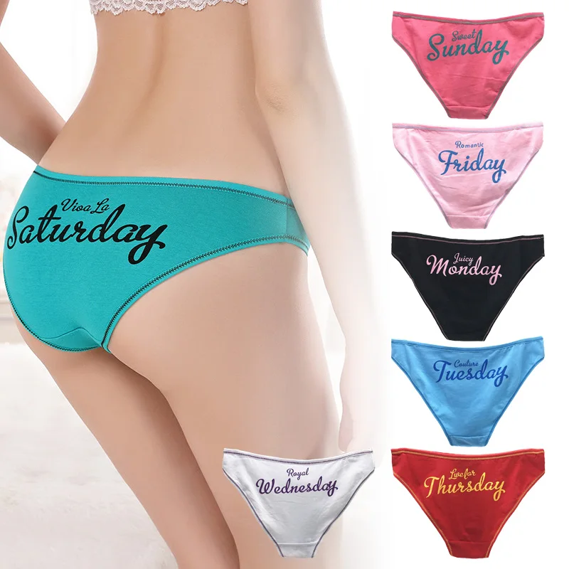 7 Pcs Women Briefs Panties Cotton Weekly 7 Days Printing Breathable Underwear AIC88
7 Pcs Women Briefs Panties Cotton Weekly 7 Days Printing Breathable Underwear AIC88