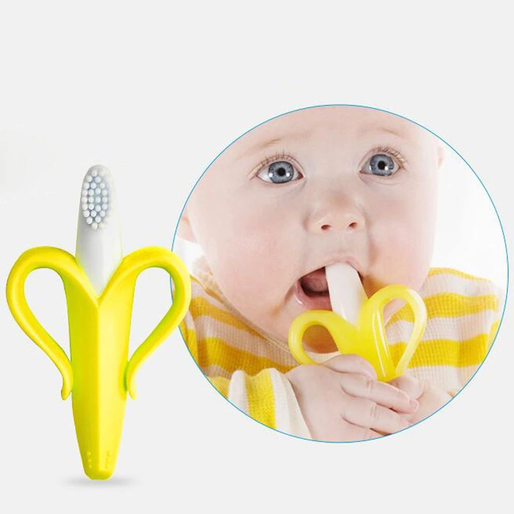 Baby Teether Silicone Teether Baby Safe Banana BPA Free Toothbrush Teethers For Teeth Teething Toys Infant Chew Toy Chewing Gift
Baby Teether Silicone Teether Baby Safe Banana BPA Free Toothbrush Teethers For Teeth Teething Toys Infant Chew Toy Chewing Gift