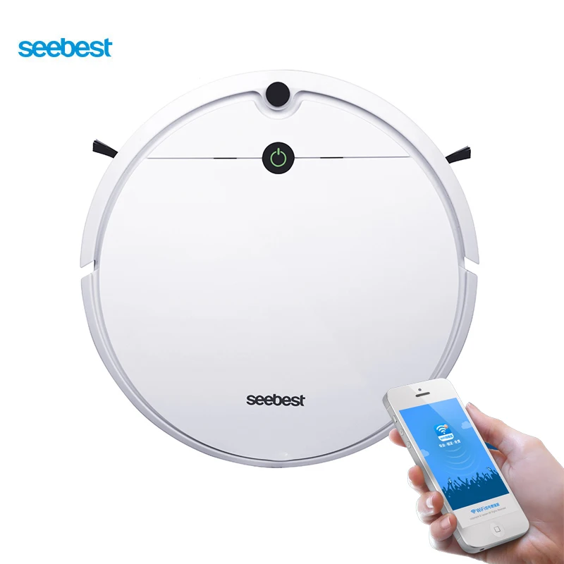 Seebest D752 WIFI APP Control Gyroscope Navigation Robotic Vacuum Cleaner with Planned Clean Route, Wet Mopping Clean Robot 
Seebest D752 WIFI APP Control Gyroscope Navigation Robotic Vacuum Cleaner with Planned Clean Route, Wet Mopping Clean Robot