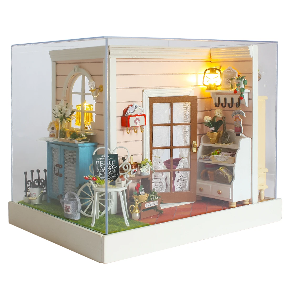 Interesting Dollhouse Sandy Happy Hour 3D Assembly DIY Household Creative House Kit with Dust Cover Diy Dollhouse
Interesting Dollhouse Sandy Happy Hour 3D Assembly DIY Household Creative House Kit with Dust Cover Diy Dollhouse