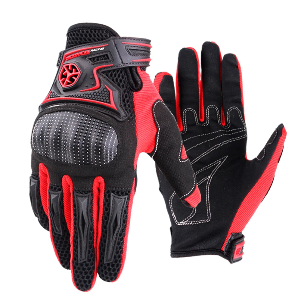 

SCOYCO Motorcycle Gloves Microfiber Knuckle Breathable Designed Moto gloves Adjustable Cycling Riding MBX Scooter Gloves