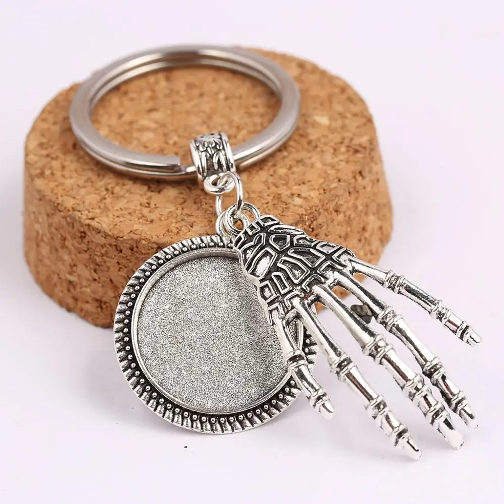 reidgaller 2pcs antique silver metal hand charm keychain cabochon base settings diy custom key chain keyring making findings
reidgaller 2pcs antique silver metal hand charm keychain cabochon base settings diy custom key chain keyring making findings