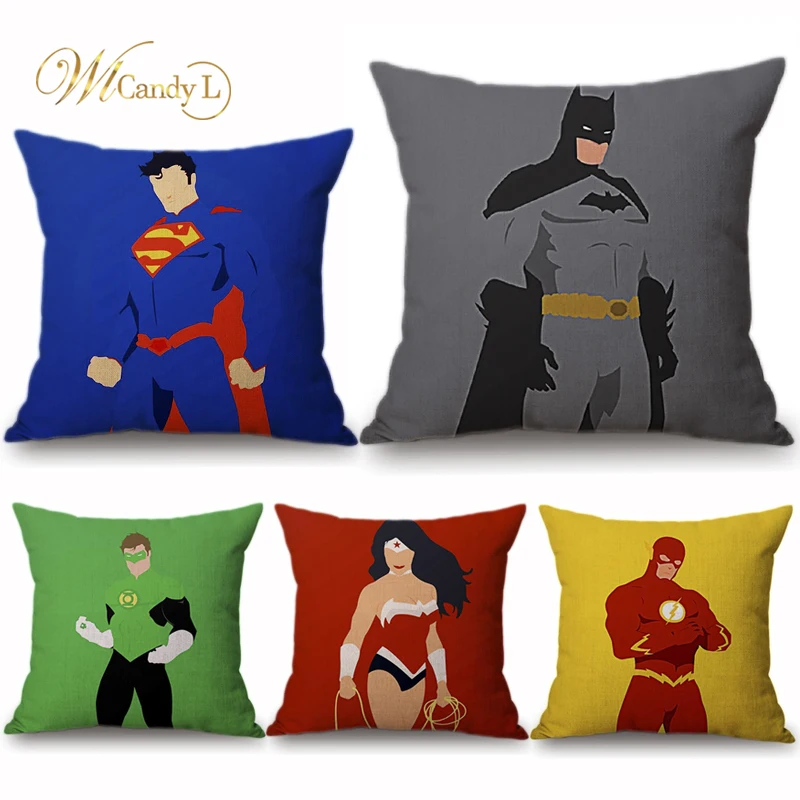 WL Candy L Marvel Comics Super Hero Cushion Cover Superman Batman Pattern Home Decorative 45*45cm Linen Throw Pillow Cover
WL Candy L Marvel Comics Super Hero Cushion Cover Superman Batman Pattern Home Decorative 45*45cm Linen Throw Pillow Cover