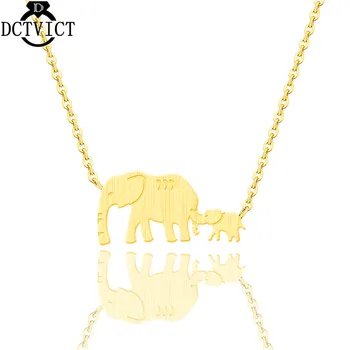 10Pcs/lot Mom Baby Elephant Necklace Jewelry Gold Stainless Steel Cute Animal Collares 2018 Gifts For Women Kids
10Pcs/lot Mom Baby Elephant Necklace Jewelry Gold Stainless Steel Cute Animal Collares 2018 Gifts For Women Kids