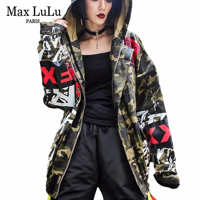 Max LuLu Autumn Korean Military Style Ladies Camouflage Windbreaker Women Hooded Long Jacket Chaqueta Mujer Woman Coat Plus Size
Max LuLu Autumn Korean Military Style Ladies Camouflage Windbreaker Women Hooded Long Jacket Chaqueta Mujer Woman Coat Plus Size