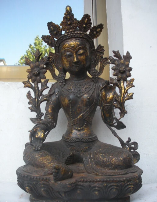 bi002544 19"Tibet Buddhism Folk Copper bronze gild Green TARA buddha Kwan-Yin statue
bi002544 19"Tibet Buddhism Folk Copper bronze gild Green TARA buddha Kwan-Yin statue
