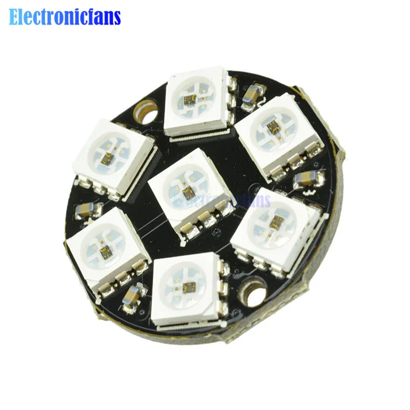 7-Bit 7 Bits LEDs WS2812 5050 RGB LED Ring Lamp Light with Integrated Drivers For Arduino
7-Bit 7 Bits LEDs WS2812 5050 RGB LED Ring Lamp Light with Integrated Drivers For Arduino
