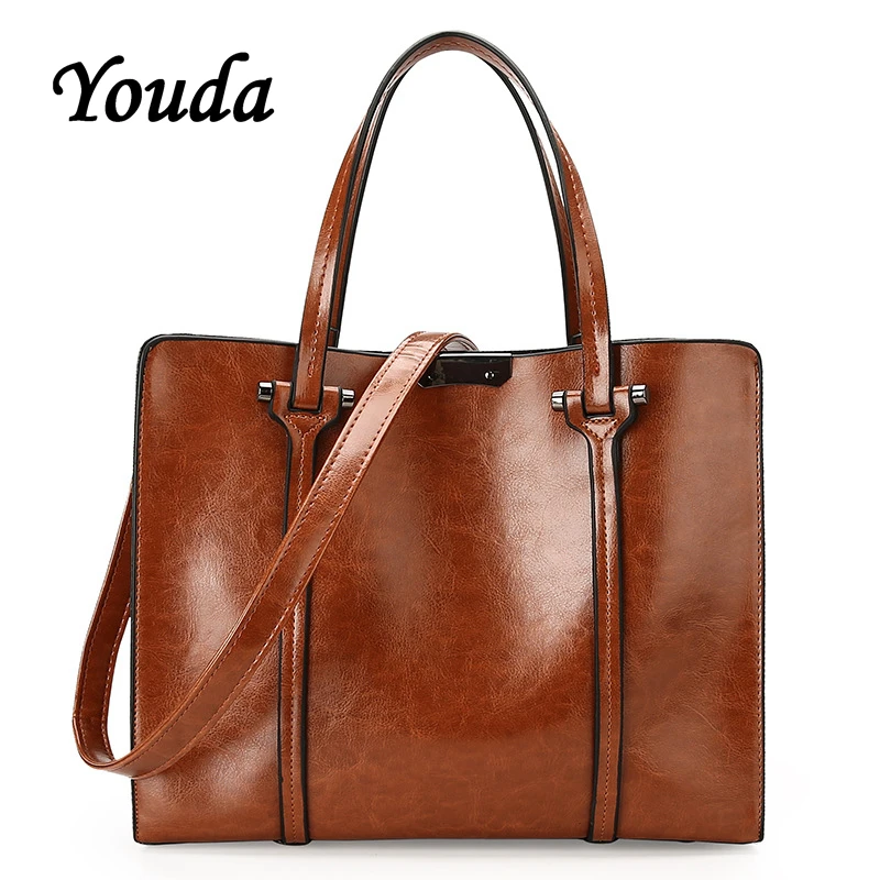 Youda Oil Wax PU Material Large Capacity Ladies Handbag Vintage Style Shoulder Bag Simple Classic Messenger Bags Shopping Tote
Youda Oil Wax PU Material Large Capacity Ladies Handbag Vintage Style Shoulder Bag Simple Classic Messenger Bags Shopping Tote